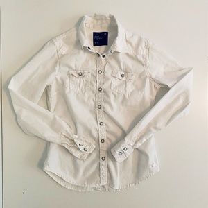 AMERICAN EAGLE Snap Up Shirt XS